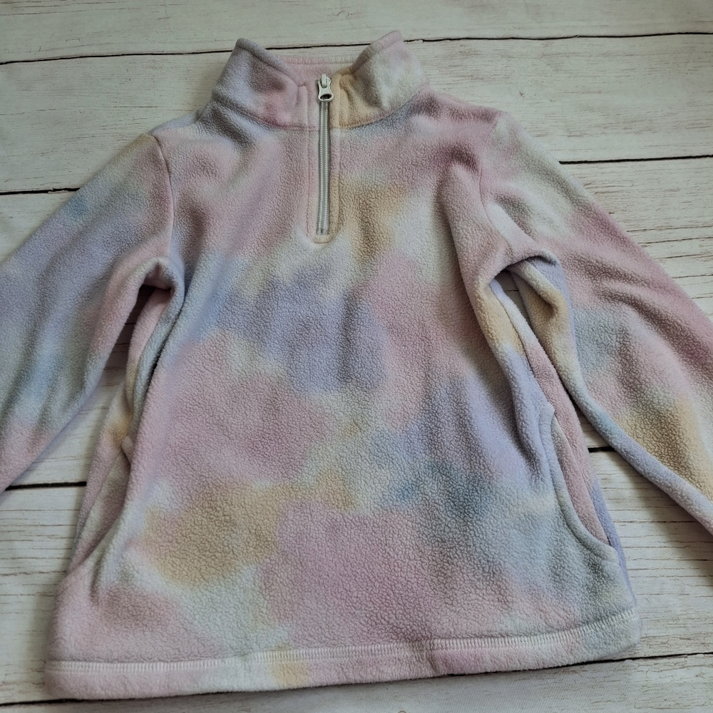 Children's Place 5/6 Fleece Tie Dye Sweater 1/4 Zip